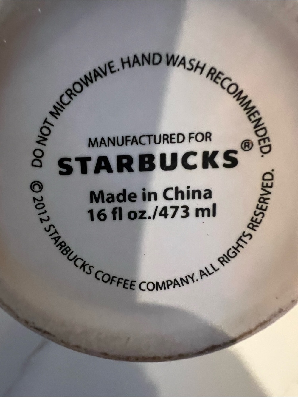 Starbucks White Ceramic 16oz Travel Mug with spill resistant lid. - Picture 3 of 6